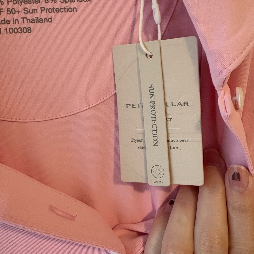 Peter Millar NWT Women's Golf Pink Polo Performance Shirt - Picture 5 of 7